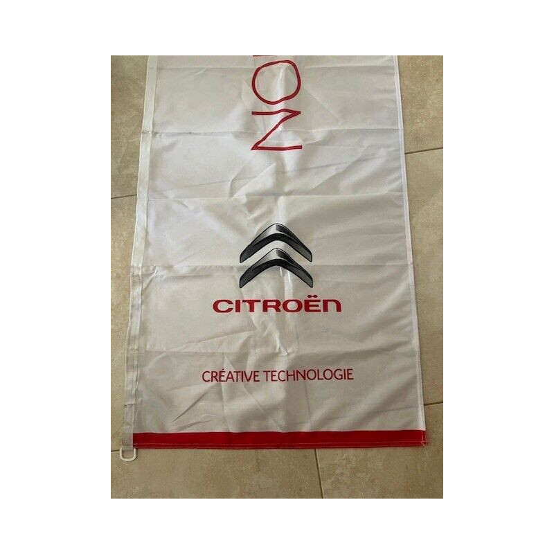 Bannière drapeau neuve expo CITROEN garage vintage années 2000