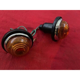 2 feux CLIGNOTANT caoutchouc luxe arrondi orange PEUGEOT RENAULT CITROEN DELAGE