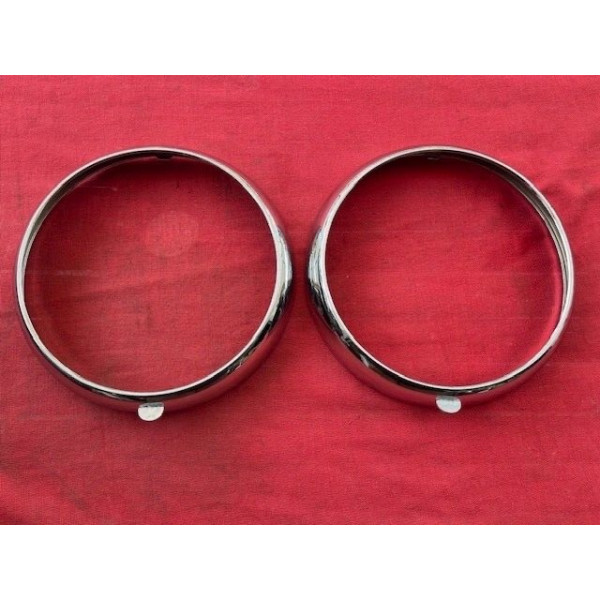 2 portes de phares chrome neuves RENAULT FREGATE PRAIRIE GALION