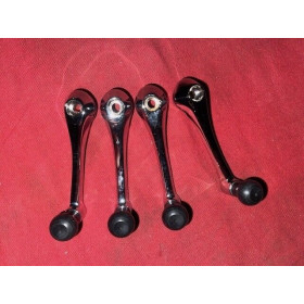 4 poignées neuves lève-glace PEUGEOT 201 / 301 / 401 (bouton noir)