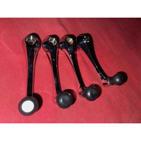 4 poignées neuves lève-glace PEUGEOT 201 / 301 / 401 (bouton noir)