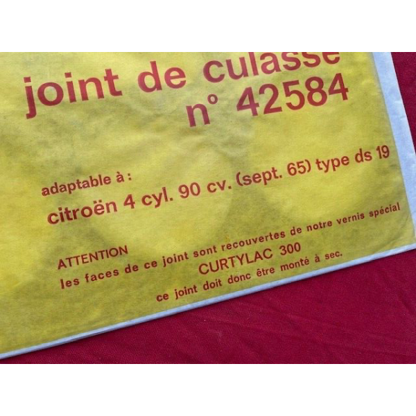 Joint de culasse neuf origine CITROEN ID DS 19 1966 à 1969