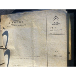 MANUEL ATELIER ORIGINAL DIVERS NOTE TECHNIQUE CITROEN DS CHAUFFAGE GRAND FROID