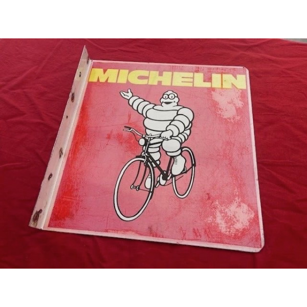 Pub potence magasin MICHELIN vélo AUTOMOBILIA vintage double face