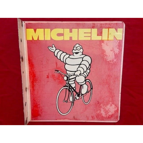 Pub potence magasin MICHELIN vélo AUTOMOBILIA vintage double face