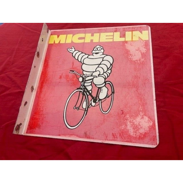 Pub potence magasin MICHELIN vélo AUTOMOBILIA vintage double face