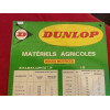 Tableau de gonflage garage DUNLOP agriculture 1970 d'époque AUTOMOBILIA vintage