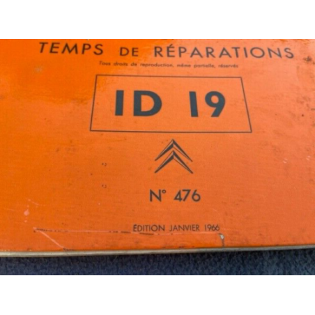 MANUEL DE REPARATION ORIGINAL CITROEN ID 19 1957 A 1966