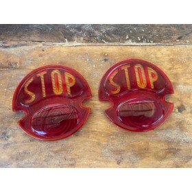2 verres STOP pour feux 3 fonctions Delage Delahaye Hotchkiss Citroën Traction