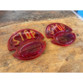 2 verres STOP pour feux 3 fonctions Delage Delahaye Hotchkiss Citroën Traction