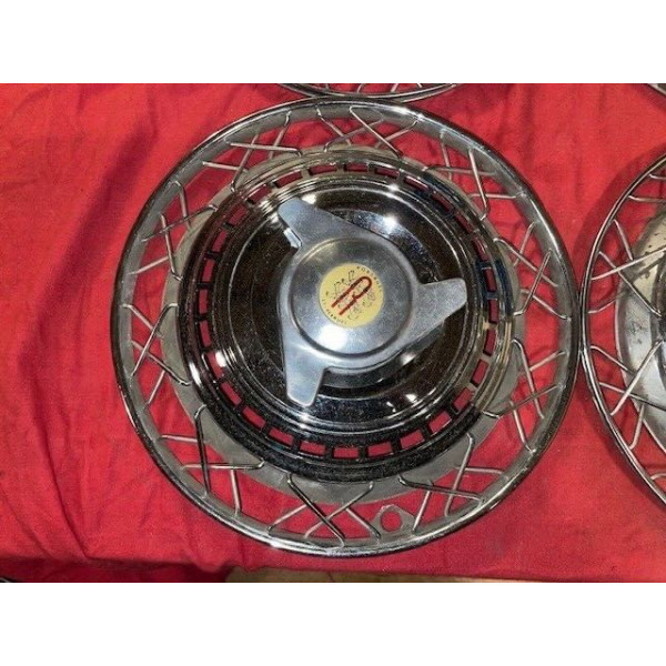 4 enjoliveurs 15" Robergel origine Citroën DS Peugeot 203 403 404 Floride