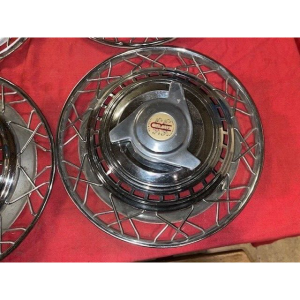 4 enjoliveurs 15" Robergel origine Citroën DS Peugeot 203 403 404 Floride