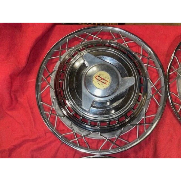 4 enjoliveurs 15" Robergel origine Citroën DS Peugeot 203 403 404 Floride