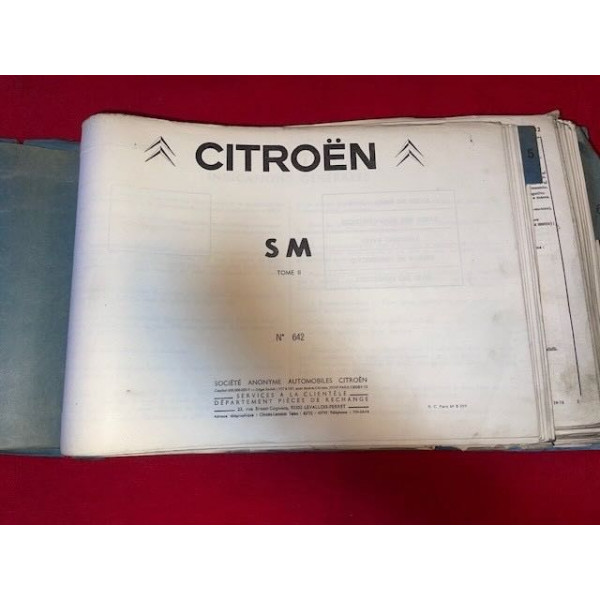 Dictionnaire original des pièces détachées carrosserie tome 2 Citroën SM