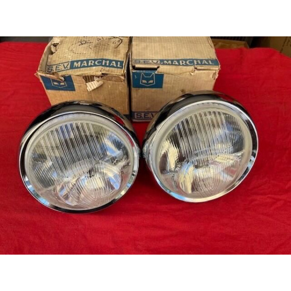 2 phares Marchal Amplilux neuf origine Citroën DS Peugeot Ferrari Maserati