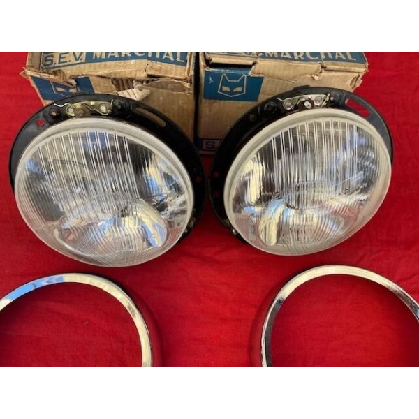 2 phares Marchal Amplilux neuf origine Citroën DS Peugeot Ferrari Maserati