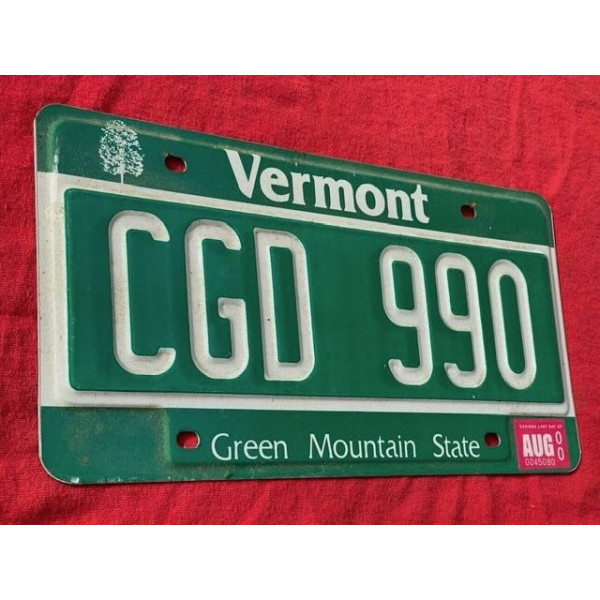 Plaque américaine Vermont Green Mountain State