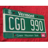 Plaque américaine Vermont Green Mountain State