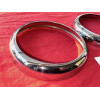 2 cerclages chrome refabriqués neuf phare Marchal Peugeot 203 403 Citroën ID DS
