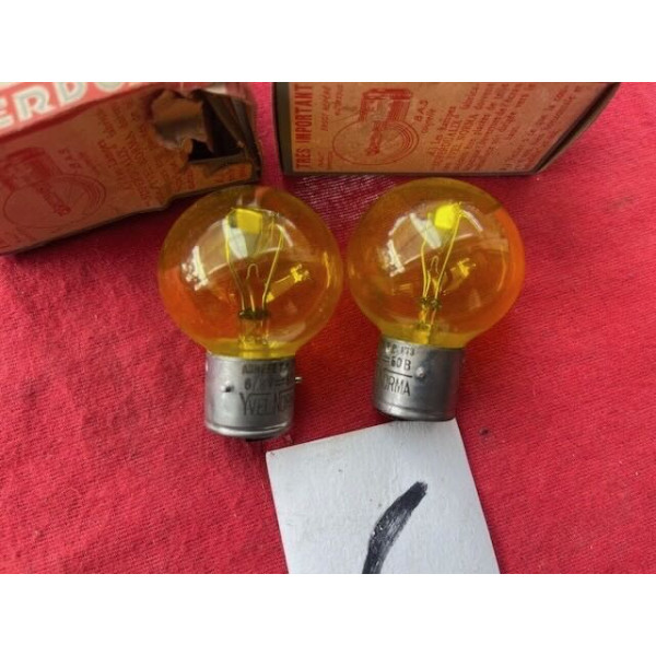 2 ampoules 6V code asymétrique Renault Peugeot Citroën Panhard Ford Fiat Alfa