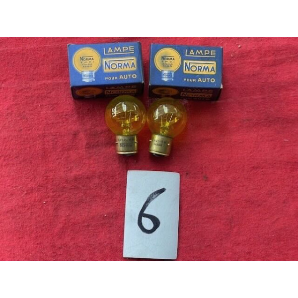 2 ampoules 6V code asymétrique Renault Peugeot Citroën Panhard Ford Fiat Alfa
