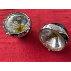 2 phares Cibie code EU Renault 4CV Alpine A106 A108 Panhard Dyna