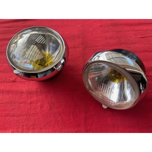 2 phares Cibie code EU Renault 4CV Alpine A106 A108 Panhard Dyna
