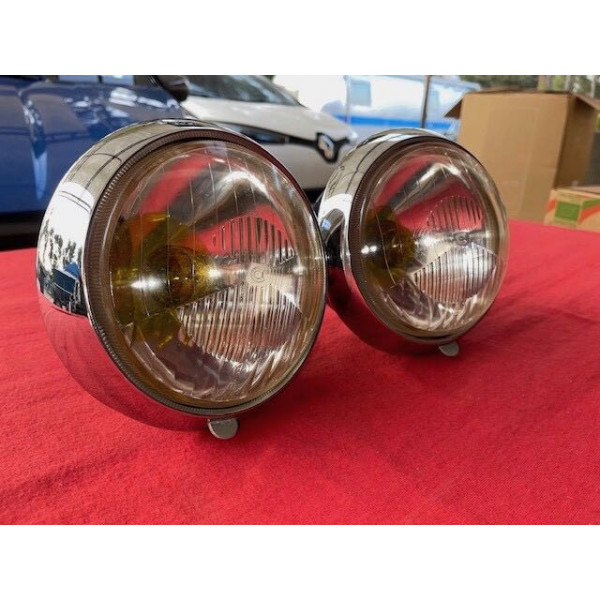 2 phares Cibie code EU Renault 4CV Alpine A106 A108 Panhard Dyna