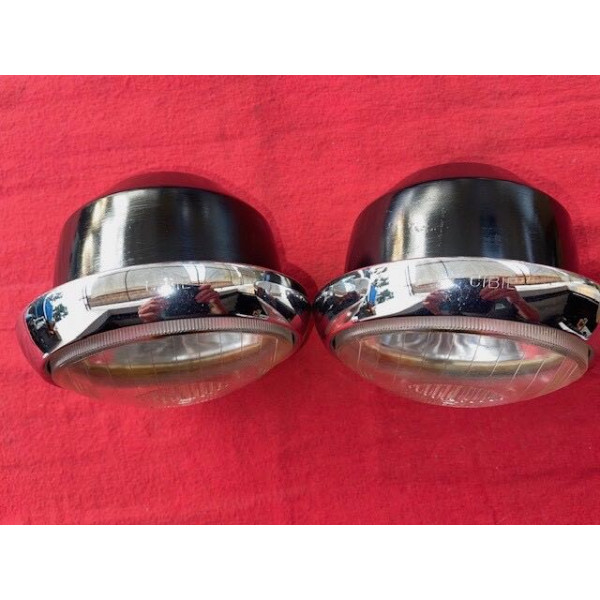 2 phares Cibie code EU Renault 4CV Alpine A106 A108 Panhard Dyna