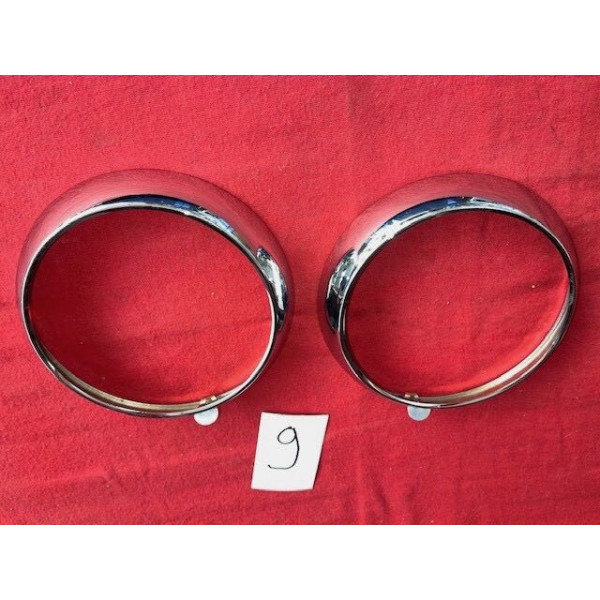 2 cerclages de phares neuf chrome Renault 4CV Alpine A106 A108