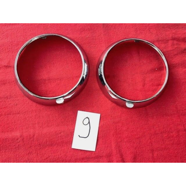2 cerclages de phares neuf chrome Renault 4CV Alpine A106 A108