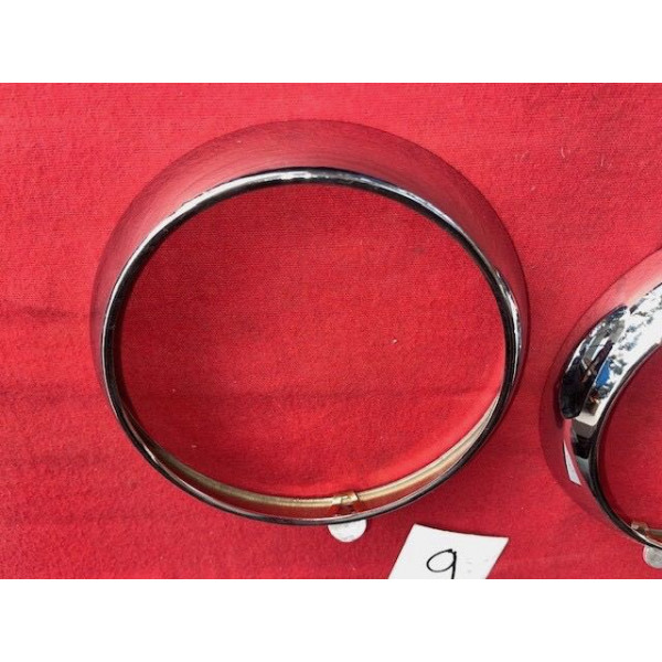 2 cerclages de phares neuf chrome Renault 4CV Alpine A106 A108