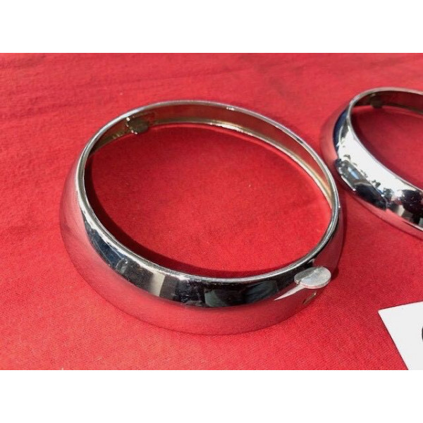 2 cerclages de phares neuf chrome Renault 4CV Alpine A106 A108