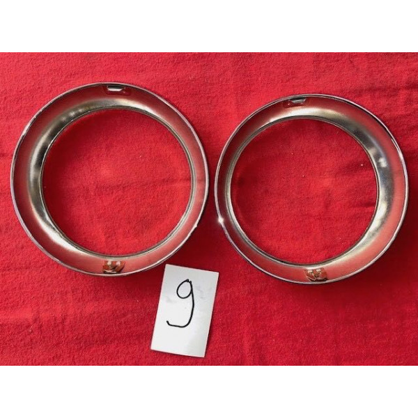 2 cerclages de phares neuf chrome Renault 4CV Alpine A106 A108