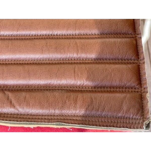 Morceau de cuir banquette arrière fauve neuf d'époque Citroën DS 19 ou 21 Pallas