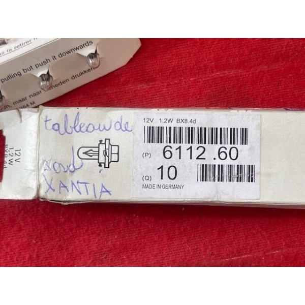 Lot d'ampoules de tableau de bord Citroën Xantia ph2 Activa V6