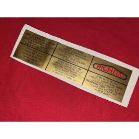 Autocollant filtre à air neuf Citroën DS