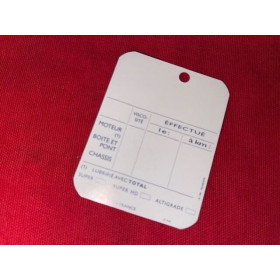 Etiquette vidange Total neuf Citroën DS ou SM Maserati