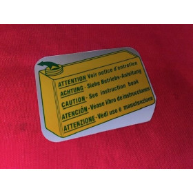 Plaque alu peinte sur bocal LHM Citroën DS