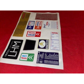 Palette autocollants mécanique et hydraulique Citroën DS