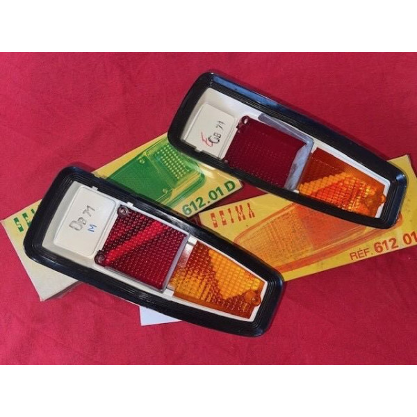 2 cabochons arrière neuf origine Seima Alpine A110 Renault 8 Gordini Matra Djet