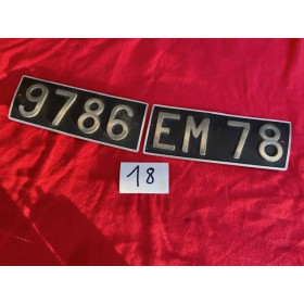 Ancienne plaque d'immatriculation neuve Citroën DS 19 ou 21 année 1963 à 1967