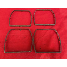 4 encadrements chrome de phare Cibie original Citroën SM Maserati à refaire