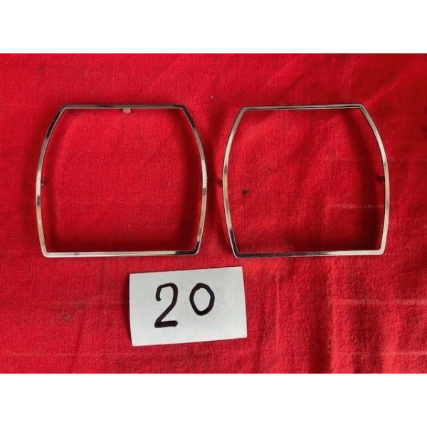 2 encadrements chrome de phare Cibie original Citroën SM Maserati