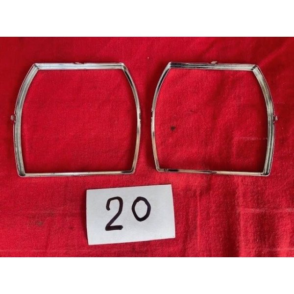 2 encadrements chrome de phare Cibie original Citroën SM Maserati