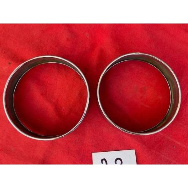 2 cercles de phares Marchal longue portée Simca 1200S Citroën DS 19 ou 21 cabrio