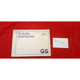 Guide d'entretien Citroën GS novembre 1972
