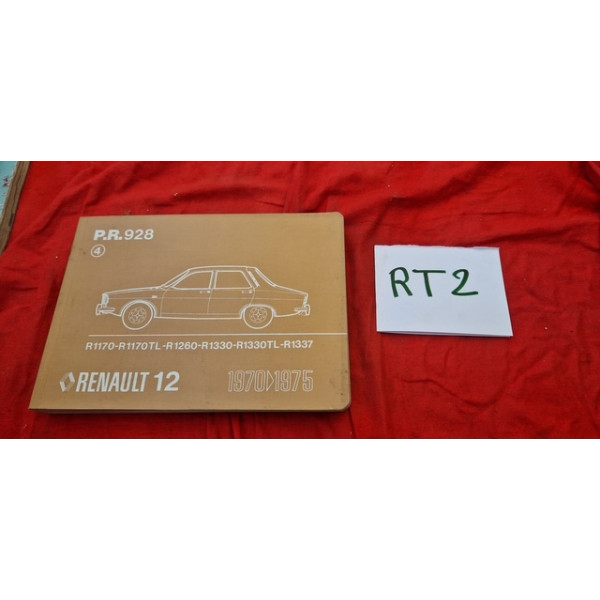 Manuel pièces de rechange PR928 Renault 12 phase 1 1970 à 1975