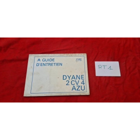 Guide d'entretien Citroën Dyane 2CV 4 AZU