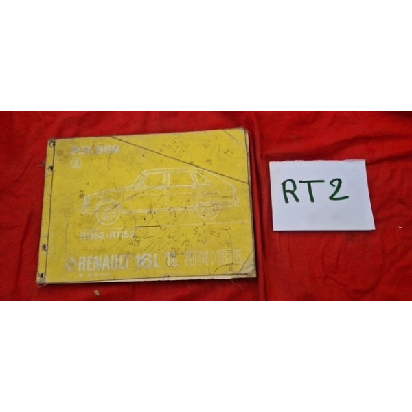 Manuel de pièces de rechanges Renault 16L TL R1152 R1153 1974 à 1975